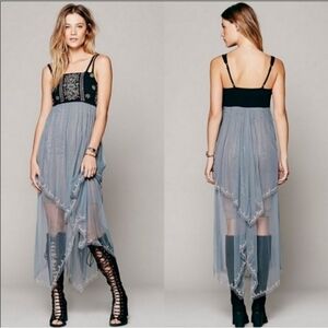 RARE Free People Bohemian Rapsody Slip Dress